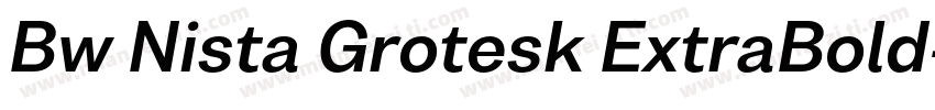 Bw Nista Grotesk ExtraBold字体转换